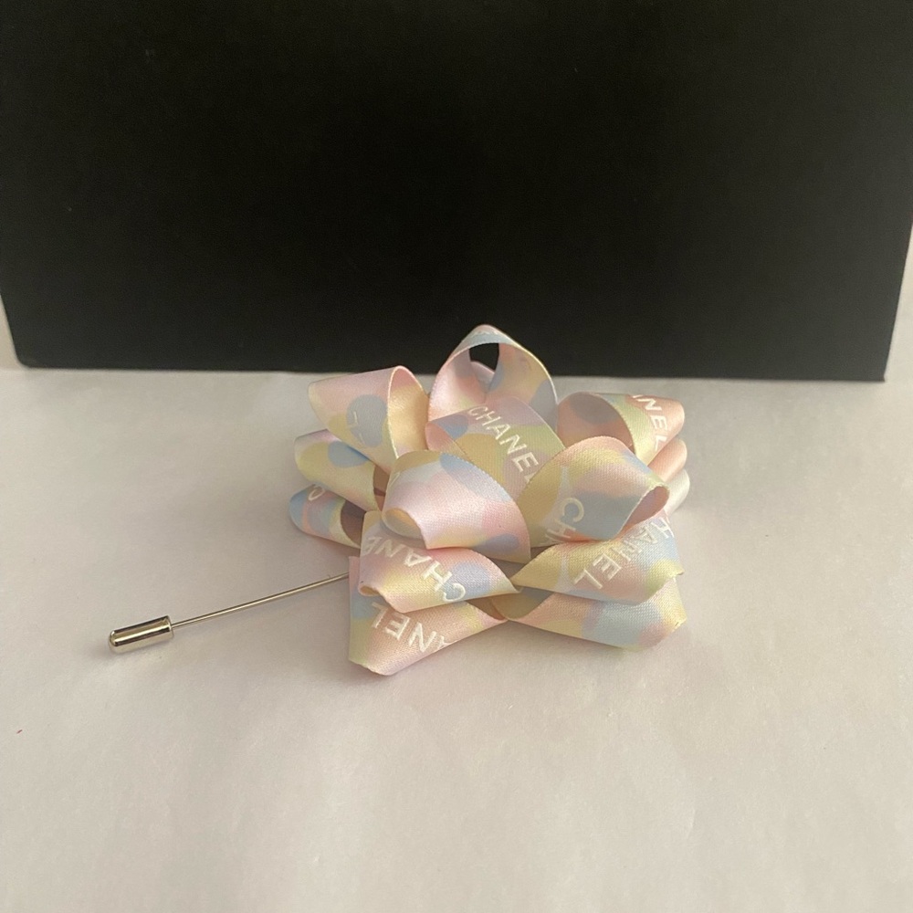 Multicolor Ribbon Bow Brooch Pin - Picture 5 of 8